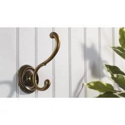 3-7/8 in. (98 mm) Antique Brass Classic Wall Mount Coat Hook by Richelieu Hardware -Storage Concepts Sales Store antique brass richelieu hardware hooks bp92645bb c3 1000