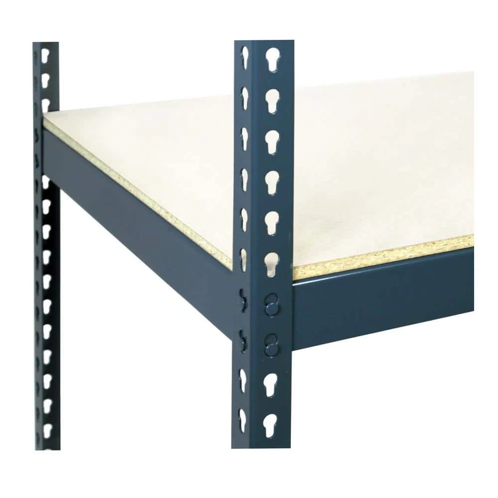 3-1/4 in. H x 72 in. W x 24 in. D Extra Shelf for Bulk Storage Boltless Shelving with Double Rivet and Laminate Board by Storage Concepts 5 3-1/4 in. H x 72 in. W x 24 in. D Extra Shelf for Bulk Storage Boltless Shelving with Double Rivet and Laminate Board by Storage Concepts - Image 3