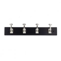 18 in. (457 mm) Black and Brushed Nickel Transitional Hook Rack by Richelieu Hardware -Storage Concepts Sales Store black and brushed nickel richelieu hardware hooks t040214195 4f 1000