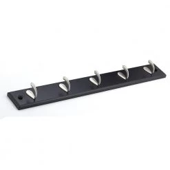 20-1/8 in. (510 mm) Black and Brushed Nickel Utility Hook Rack by Richelieu Hardware