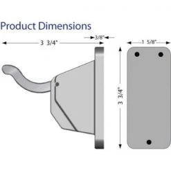 3-3/4 in. (95 mm) Blue Auto-Release Wall Mount Safety Hook by Richelieu Hardware -Storage Concepts Sales Store blue richelieu hardware hooks hdp005ip 44 1000