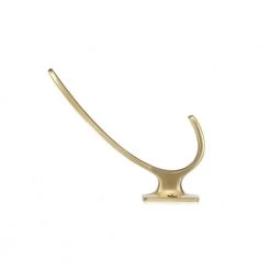 4-1/2 in. (115 mm) Brushed Brass Contemporary Wall Mount Hook by Richelieu Hardware -Storage Concepts Sales Store brushed brass richelieu hardware hooks t6216160 4f 1000