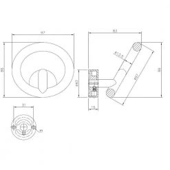 3-3/8 in. (86 mm) Brushed Nickel Contemporary Wall Mount Hook by Richelieu Hardware -Storage Concepts Sales Store brushed nickel richelieu hardware hooks 56120195 44 1000