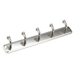 8-1/2 in. (216 mm) Brushed Nickel Utility Key Hook Rack by Richelieu Hardware