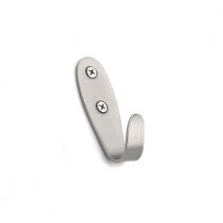 2-15/16 in. (75 mm) Brushed Nickel Utility Wall Mount Hook by Richelieu Hardware