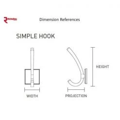 4-3/8 in. (111 mm) Brushed Nickel Utility Wall Mount Hook by Richelieu Hardware -Storage Concepts Sales Store brushed nickel richelieu hardware hooks rh3603301195 44 1000