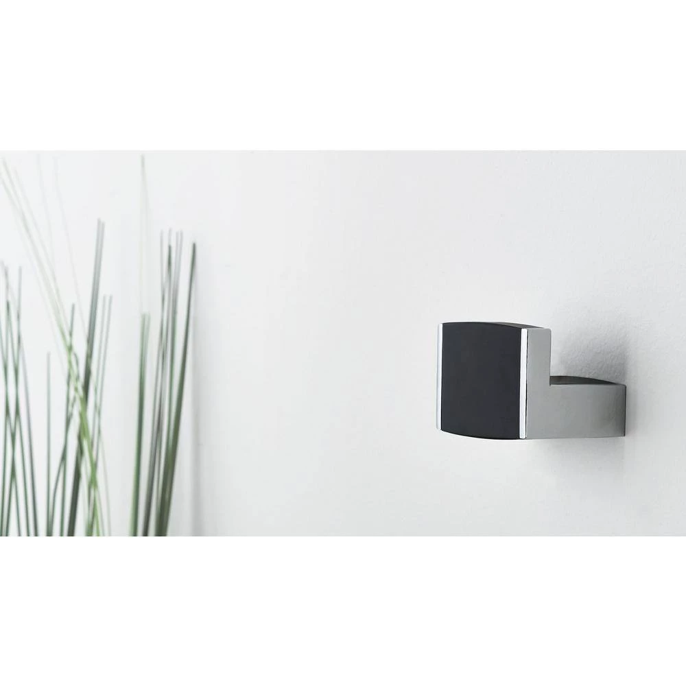 1-11/16 in. (42 mm) Chrome and Black Contemporary Wall Mount Hook by Richelieu Hardware 4 1-11/16 in. (42 mm) Chrome and Black Contemporary Wall Mount Hook by Richelieu Hardware - Image 2