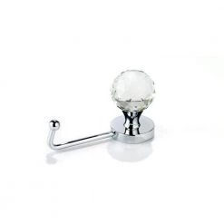 4-1/16 in. (103 mm) Chrome and Crystal Contemporary Wall Mount Hook by Richelieu Hardware
