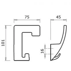 4 in. (101 mm) Chrome Contemporary Wall Mount Hook by Richelieu Hardware -Storage Concepts Sales Store chrome richelieu hardware hooks 254120140 44 1000