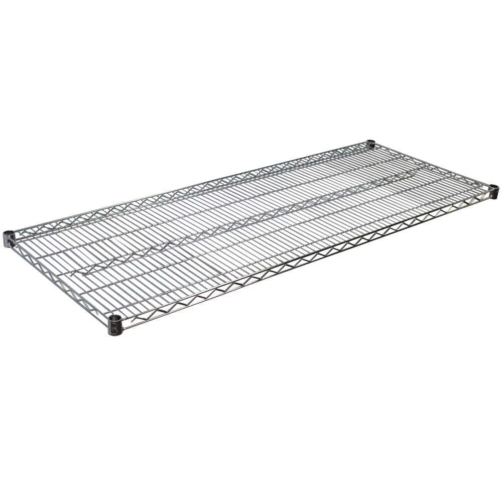 1.5 in. H x 60 in. W x 24 in. D Steel Wire Shelf in Chrome by Storage Concepts 3 1.5 in. H x 60 in. W x 24 in. D Steel Wire Shelf in Chrome by Storage Concepts