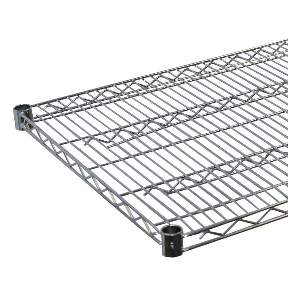 1.5 in. H x 60 in. W x 24 in. D Steel Wire Shelf in Chrome by Storage Concepts 4 1.5 in. H x 60 in. W x 24 in. D Steel Wire Shelf in Chrome by Storage Concepts - Image 2