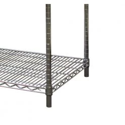 Chrome 4-Tier Steel Wire Garage Storage Shelving Unit (72 in. W x 72 in. H x 18 in. D) by Storage Concepts -Storage Concepts Sales Store chrome storage concepts freestanding shelving units wcs4 1872 74 1f 1000