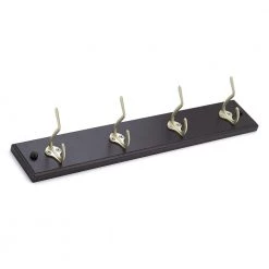 17-7/8 in. (455 mm) Espresso and Matte Nickel Utility Hook Rack by Richelieu Hardware