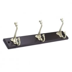 17-7/8 in. (455 mm) Espresso and Matte Nickel Classic Hook Rack by Richelieu Hardware