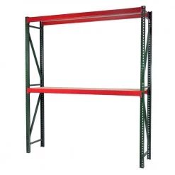 Green and Orange 2-Tier Steel Bulk Storage Rack (96 in. W x 120 in. H x 48 in. D by Storage Concepts
