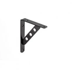 6-1/4 in. (158 mm) x 7-3/4 in. (196 mm) Matte Black Forged Iron Rustic Decorative Shelf Bracket by Richelieu Hardware
