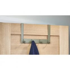12-1/2 in. (318 mm) Matte Nickel Utility 22-lb. Over the Door Hook Rack by Richelieu Hardware 9 12-1/2 in. (318 mm) Matte Nickel Utility 22-lb. Over the Door Hook Rack by Richelieu Hardware -Storage Concepts Sales Store matte nickel richelieu hardware hooks 17921 1f 1000