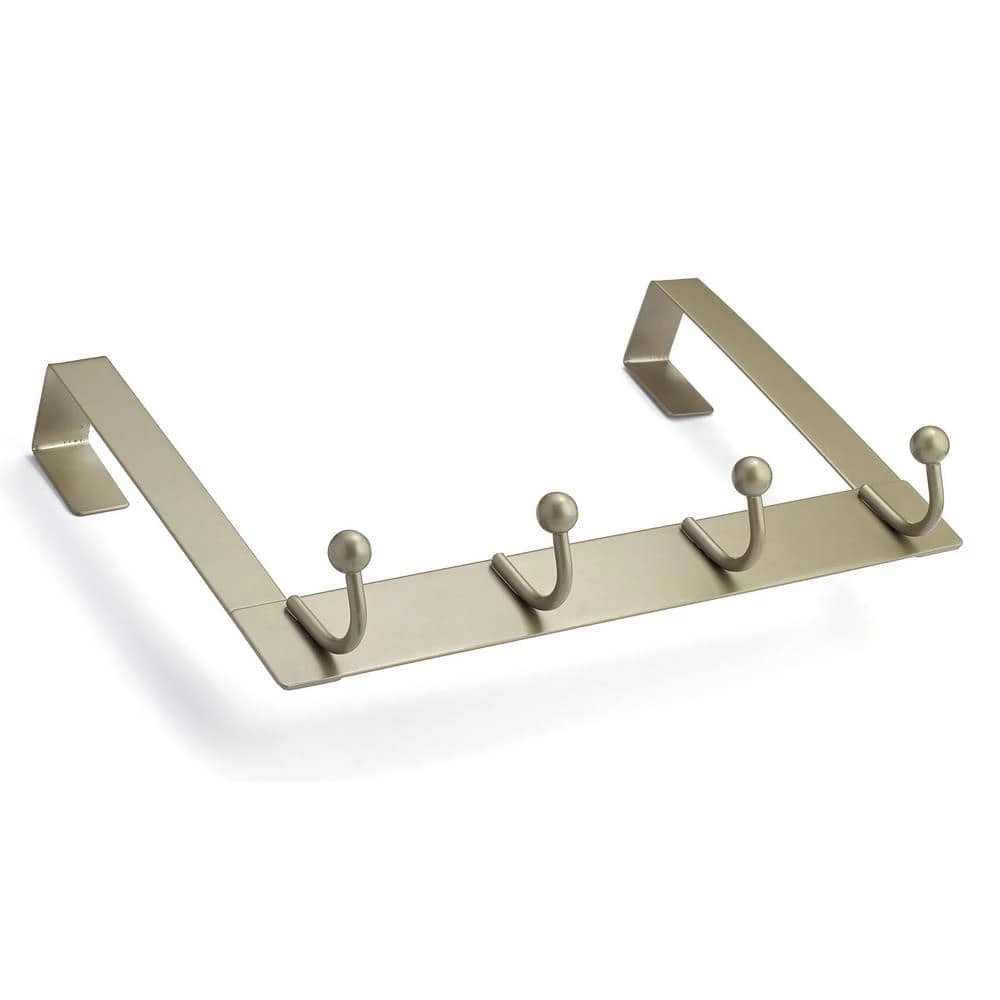 12-1/2 in. (318 mm) Matte Nickel Utility 22-lb. Over the Door Hook Rack by Richelieu Hardware 3 12-1/2 in. (318 mm) Matte Nickel Utility 22-lb. Over the Door Hook Rack by Richelieu Hardware