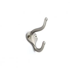 2 in. (50 mm) Matte Nickel Utility Wall Mount Hook (8-Pack) by Richelieu Hardware