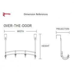 20 in. (508 mm) Matte Nickel Utility 22-lb. Over the Door Hook Rack by Richelieu Hardware -Storage Concepts Sales Store matte nickel richelieu hardware hooks t17621184 44 1000