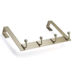 12-1/2 in. (318 mm) Matte Nickel Utility 22-lb. Over the Door Hook Rack by Richelieu Hardware