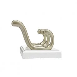 10 in. (255 mm) White and Matte Nickel Utility Hook Rack by Richelieu Hardware -Storage Concepts Sales Store matte nickel white richelieu hardware hooks t36709184 4f 1000