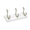 10 in. (255 mm) White and Matte Nickel Utility Hook Rack by Richelieu Hardware -Storage Concepts Sales Store matte nickel white richelieu hardware hooks t36709184 64 1000