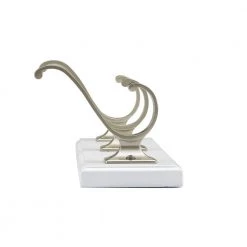 11-3/4 in. (300 mm) White and Matte Nickel Transitional Hook Rack by Richelieu Hardware -Storage Concepts Sales Store matte nickel white richelieu hardware hooks t39201184 4f 1000