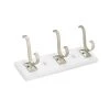 11-3/4 in. (300 mm) White and Matte Nickel Transitional Hook Rack by Richelieu Hardware -Storage Concepts Sales Store matte nickel white richelieu hardware hooks t39201184 64 1000