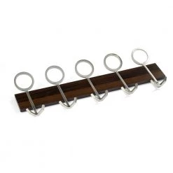 36 in. (914 mm) Mocha and Brushed Nickel Contemporary Hook Rack by Richelieu Hardware