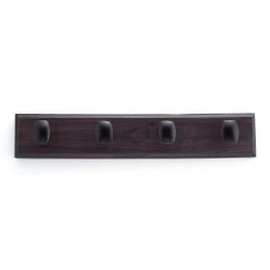 16 in. (406 mm) Mocha and Matte Black Classic Hook Rack by Richelieu Hardware -Storage Concepts Sales Store mocha and matte black richelieu hardware hooks rh1464164900 4f 1000