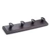 16 in. (406 mm) Mocha and Matte Black Classic Hook Rack by Richelieu Hardware