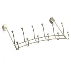 20-3/8 in. (516 mm) Pewter Utility 22-lb. Over the Door Hook Rack by Richelieu Hardware