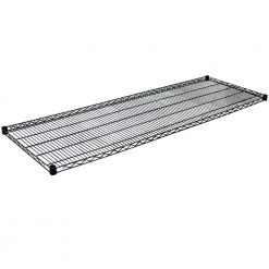 1.5 in. H x 72 in. W x 24 in. D Steel Wire Shelf in Black by Storage Concepts