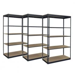 3-Pack Black 4-Tier Boltless Garage Storage Shelving Unit (48 in. W x 84 in. H x 24 in. D) by Storage Concepts