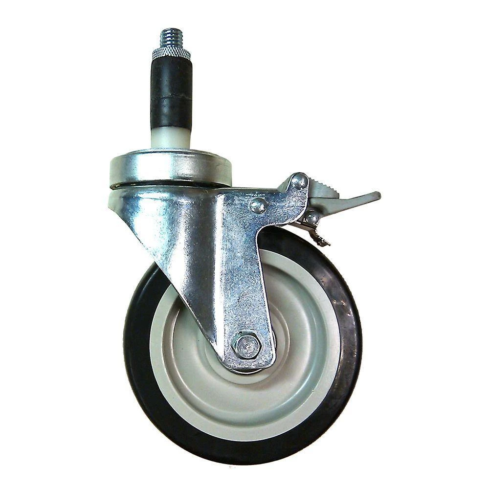 Black 4-Tier Rolling Steel Wire Shelving Unit (48 in. W x 80 in. H x 18 in. D) by Storage Concepts 5 Black 4-Tier Rolling Steel Wire Shelving Unit (48 in. W x 80 in. H x 18 in. D) by Storage Concepts - Image 3