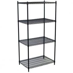 Black 4-Tier Steel Wire Shelving Unit (36 in. W x 63 in. H x 18 in. D) by Storage Concepts