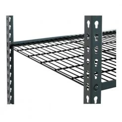 96 in. H x 48 in. W x 12 in. D 5-Shelf Steel Boltless Shelving Unit with Low Profile Shelves and Wire Mesh Decking by Storage Concepts -Storage Concepts Sales Store powder coated gray storage concepts freestanding shelving units p2a5 4812 96m 4f 1000