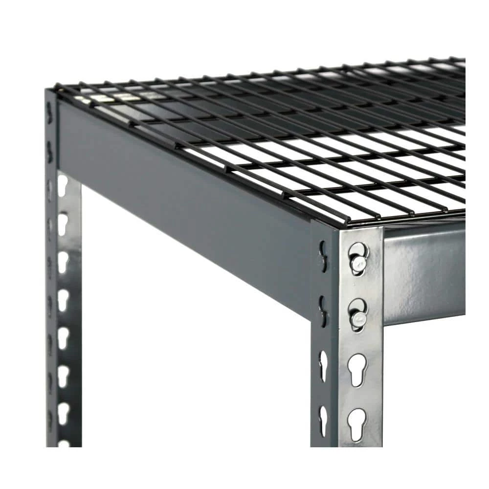 Gray 5-Tier Boltless Steel Wire Shelving Unit (48 in. W x 84 in. H x 24 in. D) by Storage Concepts 6 Gray 5-Tier Boltless Steel Wire Shelving Unit (48 in. W x 84 in. H x 24 in. D) by Storage Concepts - Image 4