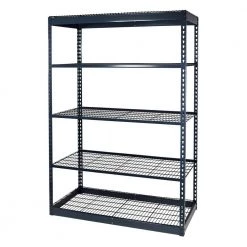 Gray 5-Tier Boltless Steel Wire Shelving Unit (48 in. W x 84 in. H x 24 in. D) by Storage Concepts