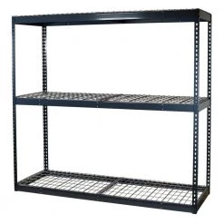 Gray 3-Tier Boltless Steel Wire Shelving Unit (72 in. W x 84 in. H x 24 in. D) by Storage Concepts