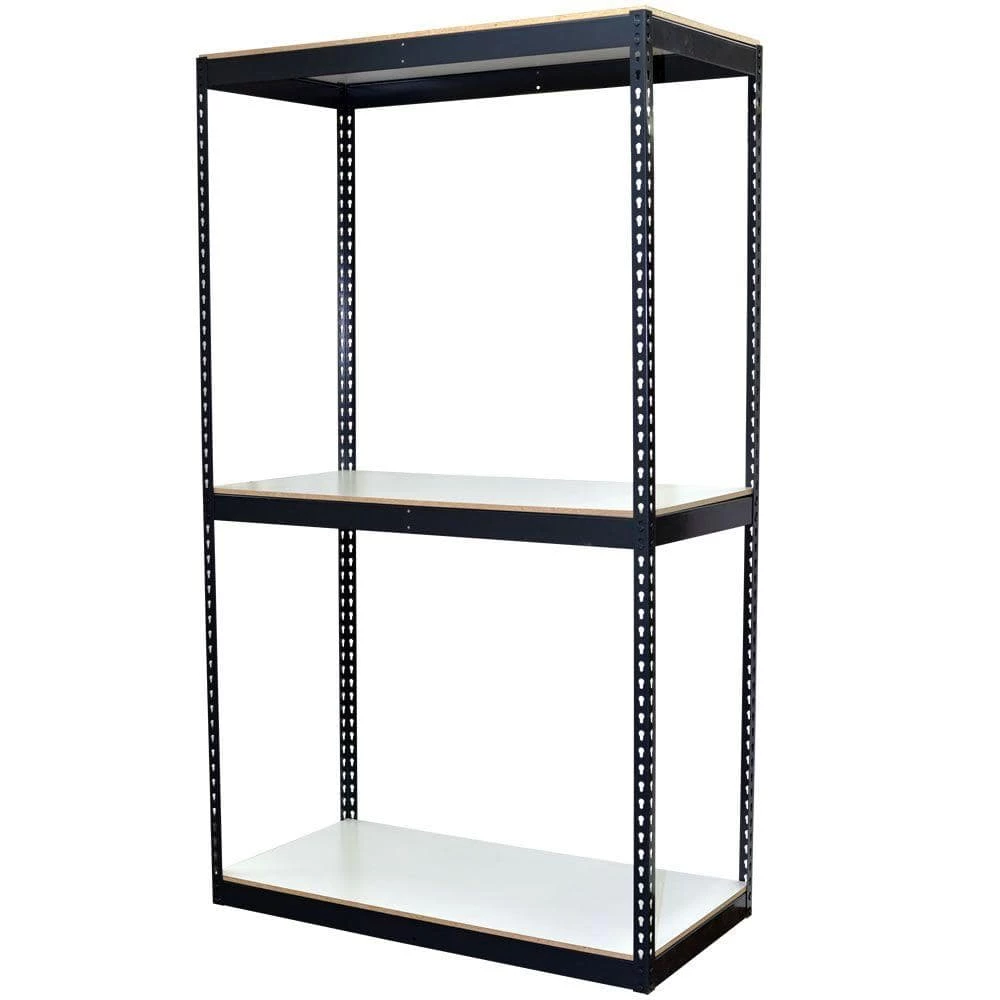 Gray 3-Tier Boltless Steel Garage Storage Shelving Unit (48 in. W x 72 in. H x 24 in. D) by Storage Concepts 3 Gray 3-Tier Boltless Steel Garage Storage Shelving Unit (48 in. W x 72 in. H x 24 in. D) by Storage Concepts