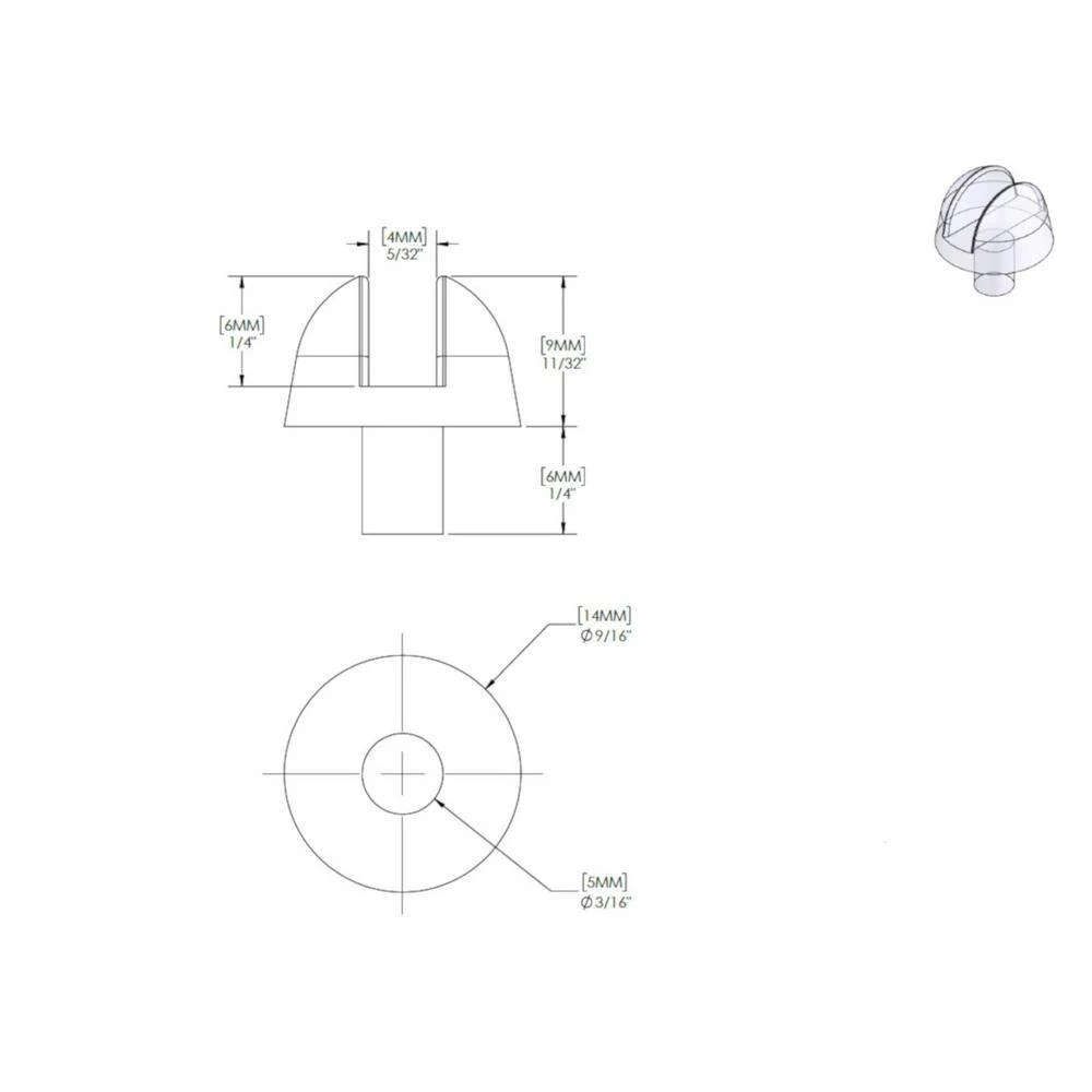 3/16 in. (5 mm) Clear Glass Shelf Pin (1000-Pack) by Richelieu Hardware 6 3/16 in. (5 mm) Clear Glass Shelf Pin (1000-Pack) by Richelieu Hardware - Image 4