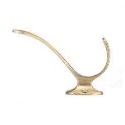 4-1/2 in. (115 mm) Satin Brass Contemporary Wall Mount Hook by Richelieu Hardware -Storage Concepts Sales Store satin brass richelieu hardware hooks t6210160 4f 1000