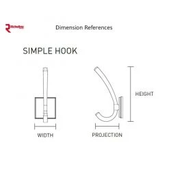 1-1/4 in. (32 mm) Stainless Steel Contemporary Wall Mount Hook by Richelieu Hardware -Storage Concepts Sales Store stainless steel richelieu hardware hooks rh1483011170 44 1000