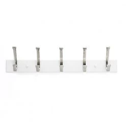 24 in. (610 mm) White and Brushed Nickel Contemporary Hook Rack by Richelieu Hardware -Storage Concepts Sales Store white and brushed nickel richelieu hardware hooks rh111211530195 4f 1000