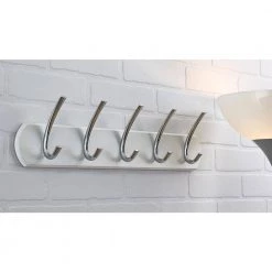 3-1/2 in. (88.9 mm) White and Chrome Contemporary Hook Rack by Richelieu Hardware 8 3-1/2 in. (88.9 mm) White and Chrome Contemporary Hook Rack by Richelieu Hardware -Storage Concepts Sales Store white and chrome richelieu hardware hooks bp21530140 c3 1000