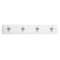 17-7/8 in. (455 mm) White and Chrome Utility Hook Rack by Richelieu Hardware 9 17-7/8 in. (455 mm) White and Chrome Utility Hook Rack by Richelieu Hardware -Storage Concepts Sales Store white and chrome richelieu hardware hooks t3770930140 4f 1000