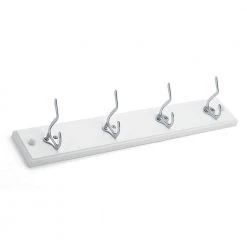 17-7/8 in. (455 mm) White and Chrome Utility Hook Rack by Richelieu Hardware