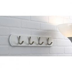 18 in. (457 mm) White and Brushed Nickel Contemporary Hook Rack by Richelieu Hardware -Storage Concepts Sales Store white brushed nickel richelieu hardware hooks bp18430195 1f 1000